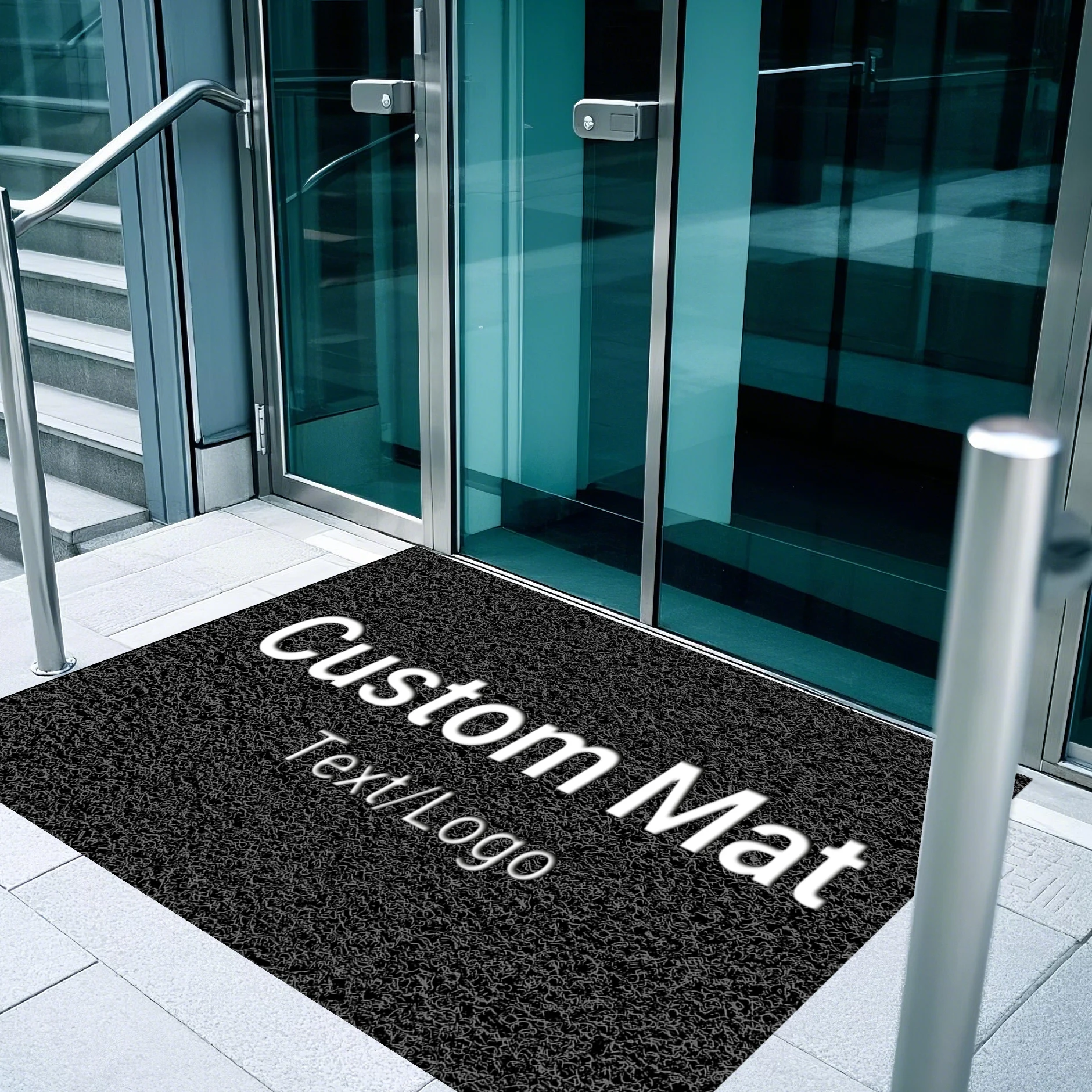 Personalized Carpet Outdoor  Dirt Trap Absorbent Door Mat Custom Entrance Doormat Business Office Building Logo Shopping Mall