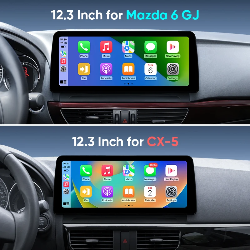 Ainavi 12.3 Inch For Mazda 6 GJ CX-5 CX5 Atenza 2012 2013 2014 2015 Wireless Carplay Android Auto Radio Car Multimedia Player