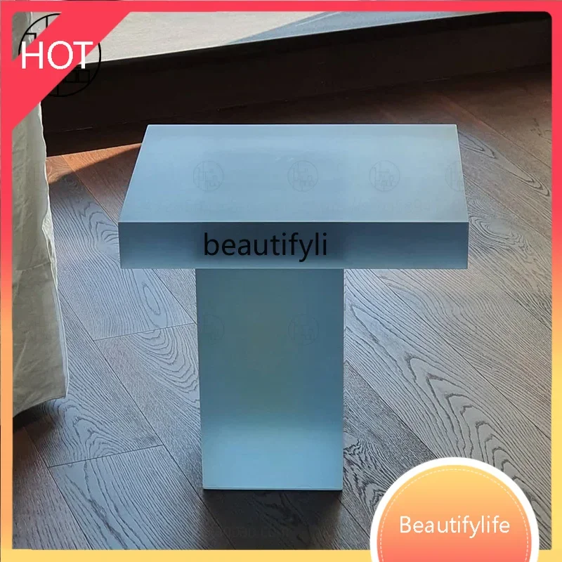 

A07 07Modern minimalist geometric acrylic, corner few frosted coffee table sofa cabinet bedside table