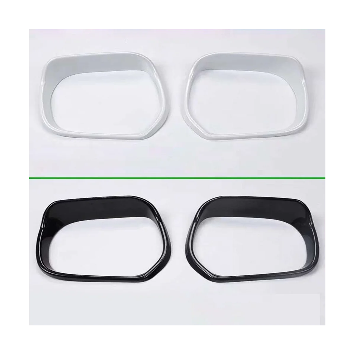 Car Rearview Mirror Rain-Proof Modification Accessories For Toyota Land Cruiser Prado 200 LC200(White)