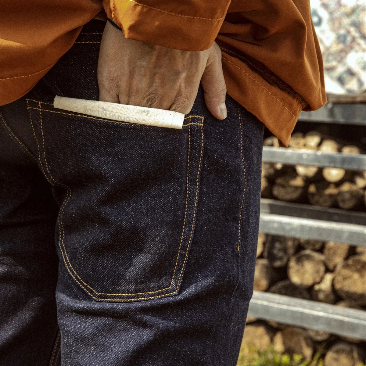 レッド トルネード 12 オンス セルビッジ デニム ジーンズ 03D10 ローライズ スリム ストレート フィット ジッパー フライ リンス済み