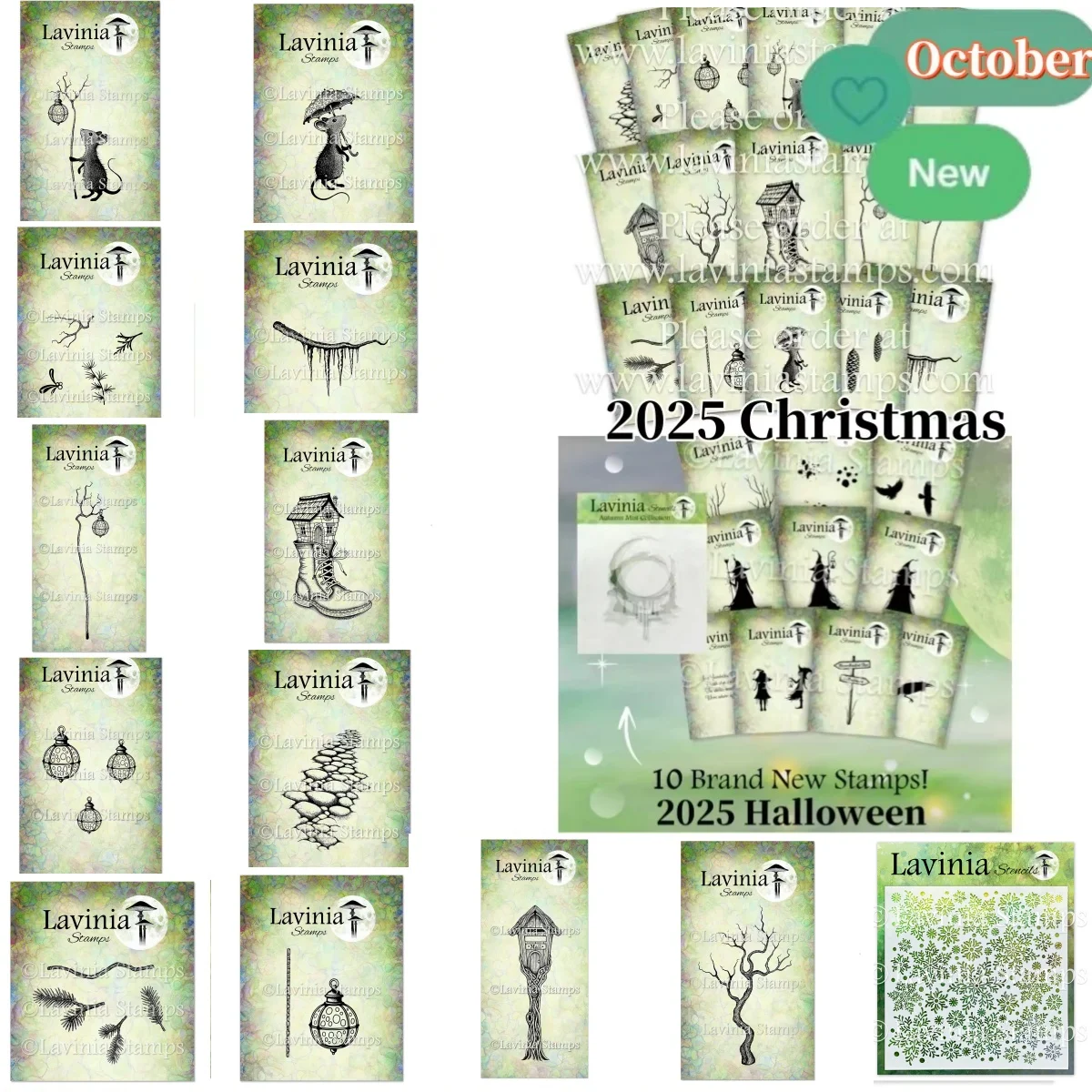 

Christmas Halloween Witch Stamp Collection Stamp for DIY Scrapbook Paper Card Craft Template Decoration Faelight Chronicles New