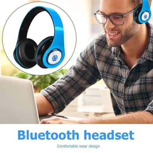 Imagen 2 del producto Nakano Sanjiu Auriculares Bluetooth montados en la cabeza plegables, inserción de tarjetas, auriculares con micrófono incorporado cómodos de llevar