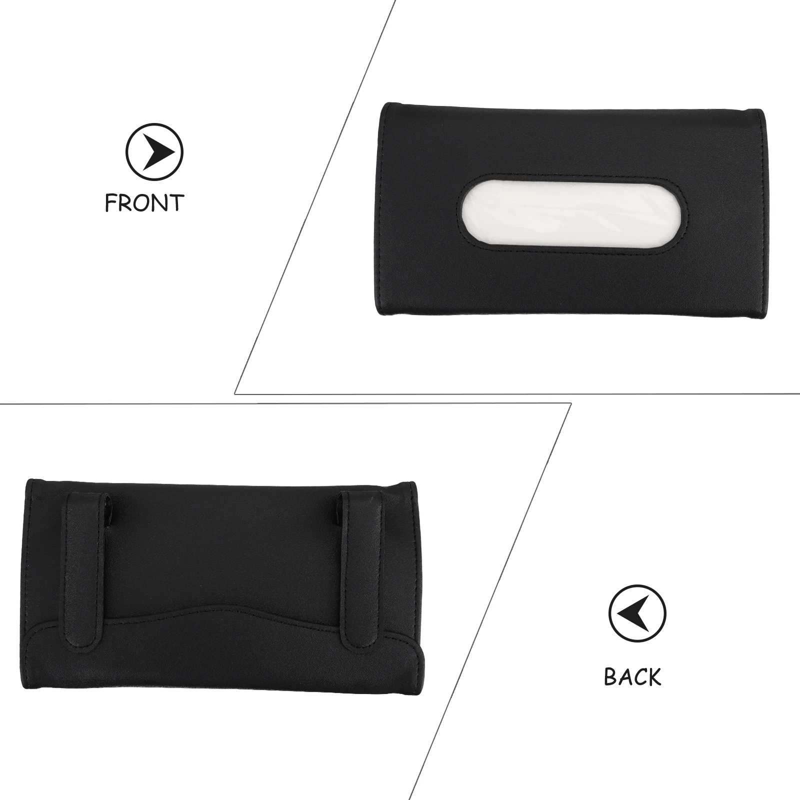 

Car Paper Box Hanging Tissue Holder Interior Accessories Visor Organizer Black Accesories Tissues