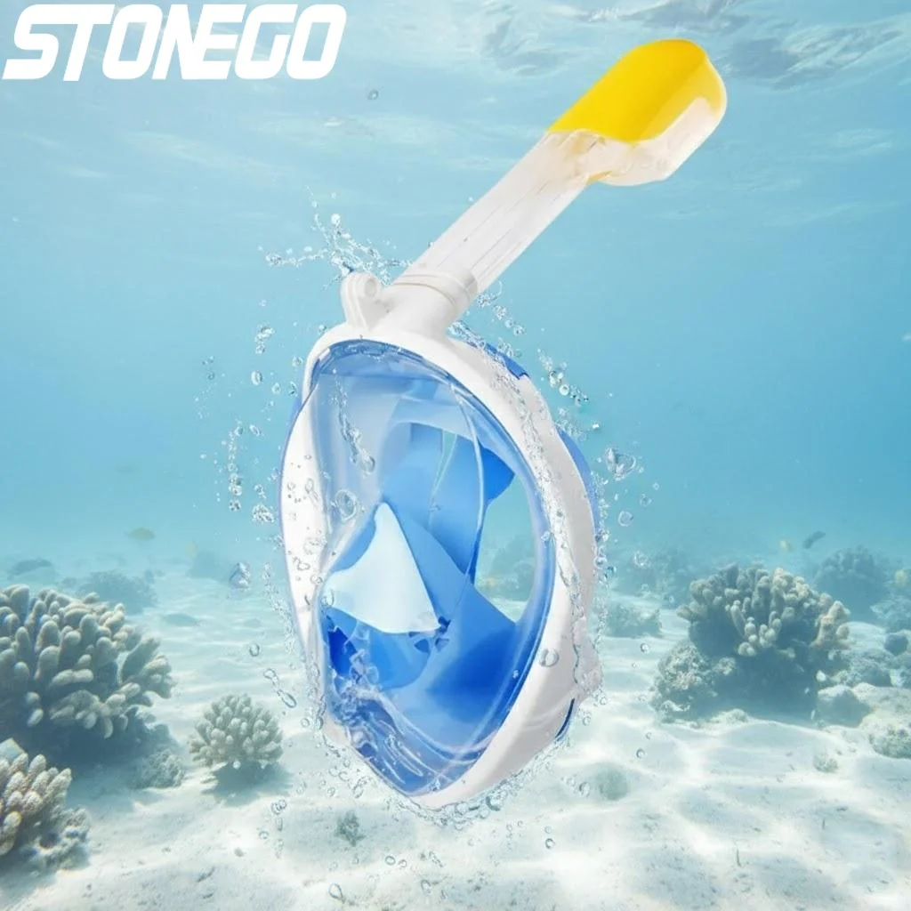 

Маска для снорклинга на 180 градусов с защитой от запотевания и герметичной трубкой для дыхания, с креплением для камеры, для безопасного дайвинга и плавания