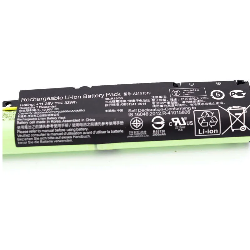 JCLJF A31N1519 Battery For ASUS X540 X540L X540LA X540LJ X540S X540SA X540SC X540YA A540 A540LA F540SC R540S R540SA