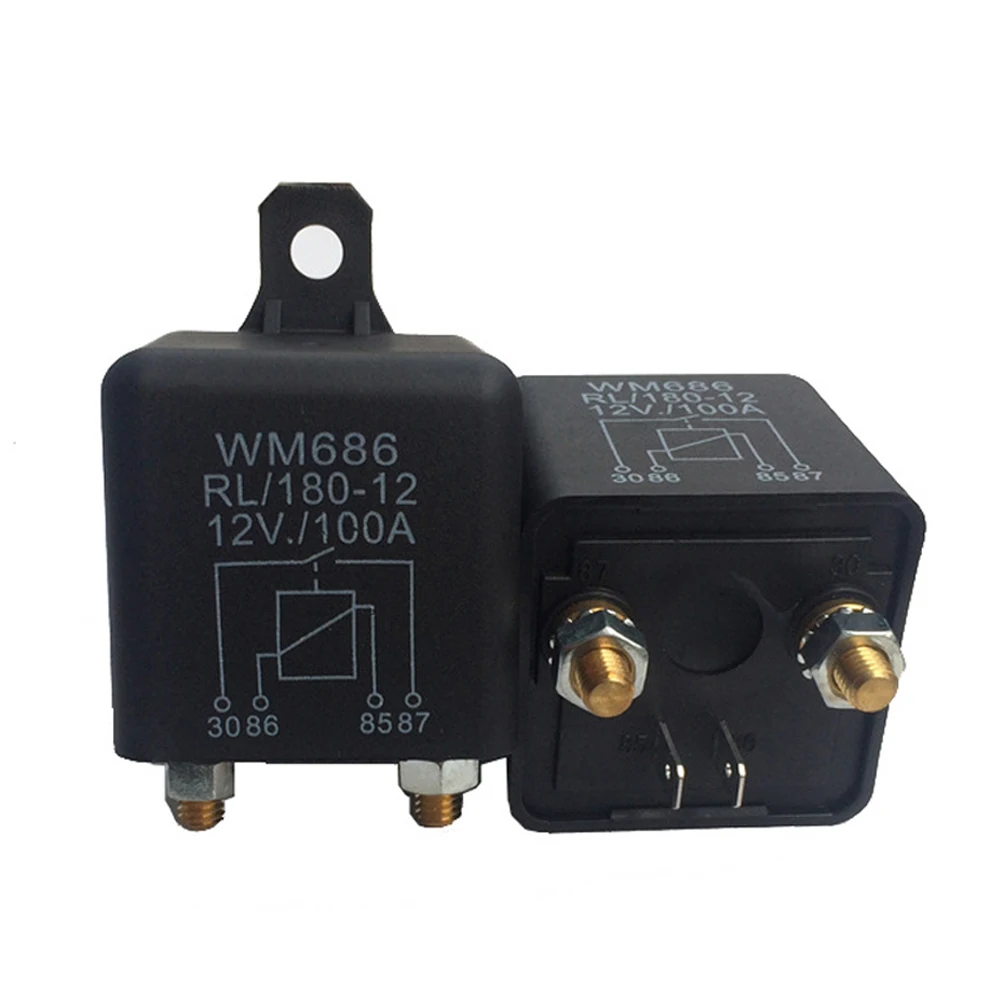 

High Current Relay Starting Relay DC12V/24V 100A/200A Relay 4 Pin Automotive Heavy Current Start Relay Normally Open Relay