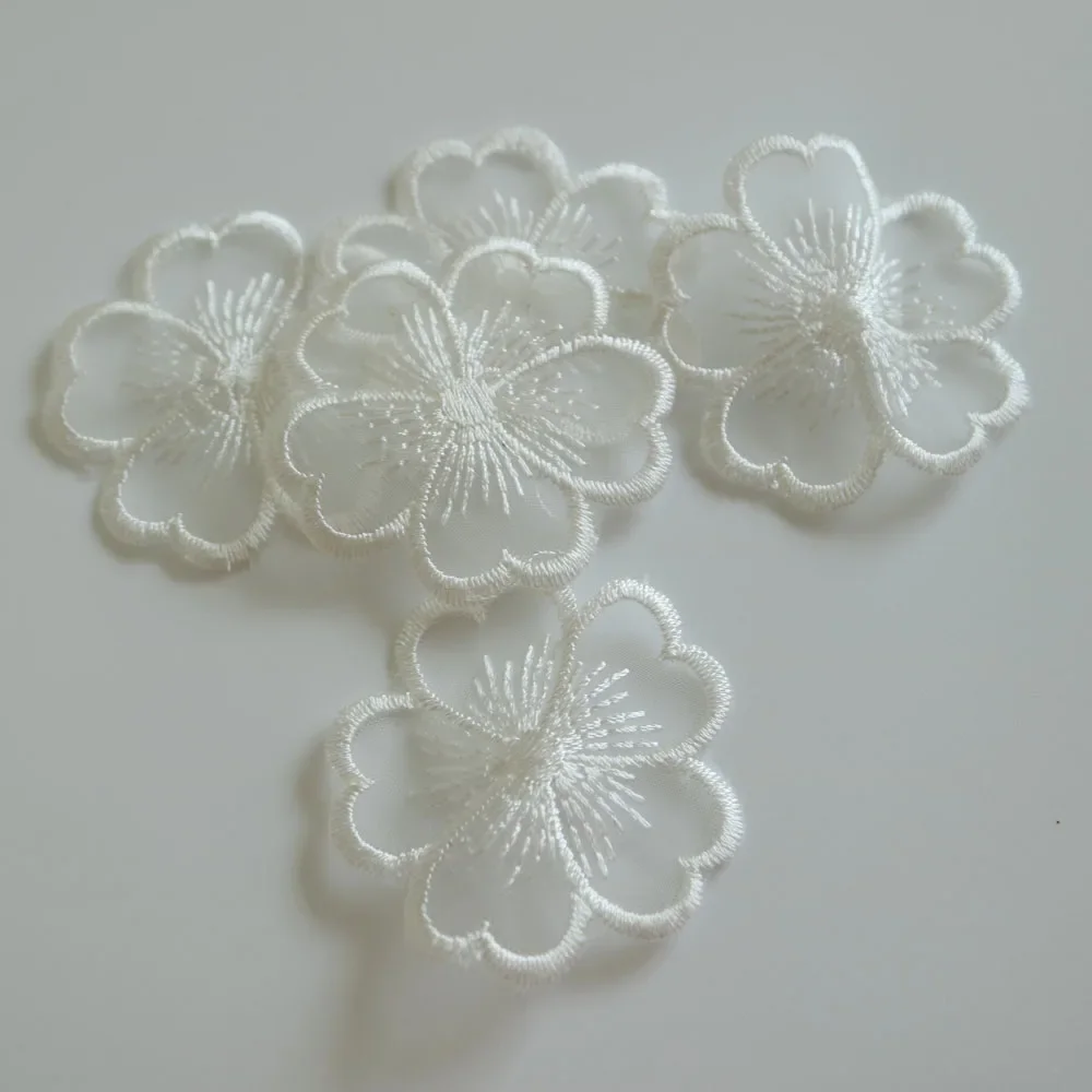 5pc embroidery flower patches for clothing DIY flower embroidered parches appliques for wedding dresses decoration parch ropa