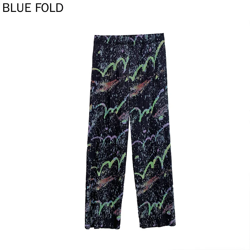 Miyake Geplooide Casual Rechte Broek 2023 Nieuwe Lente en Zomer Hoge taille Casual Rechte Broek Vrouwelijke Dunne Losse vrouwen