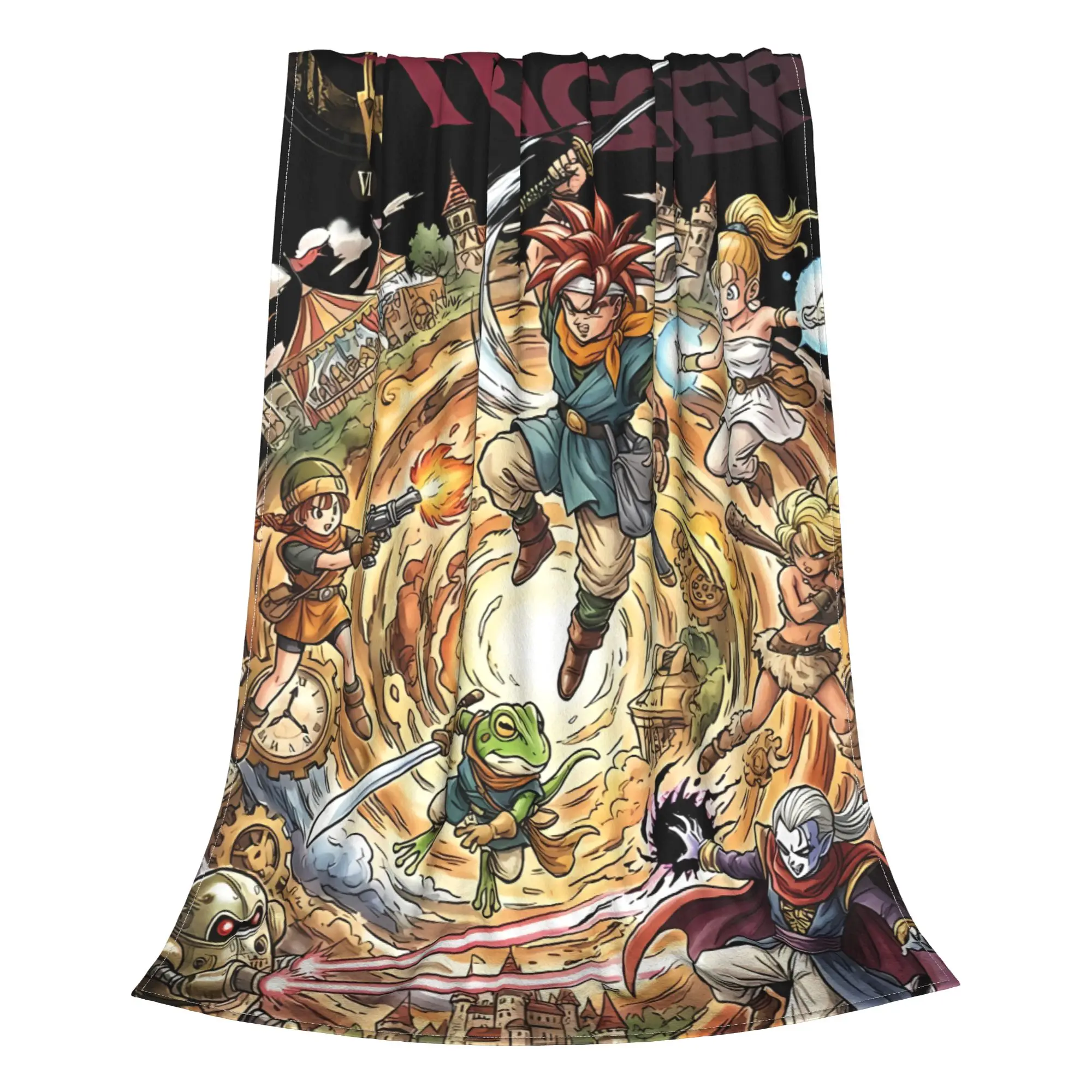 1PC Home Cute Room Decor Retro Rpg Adventure Blanket Throw Blanket Chrono Trigger Novelty Warm Blanket All Season