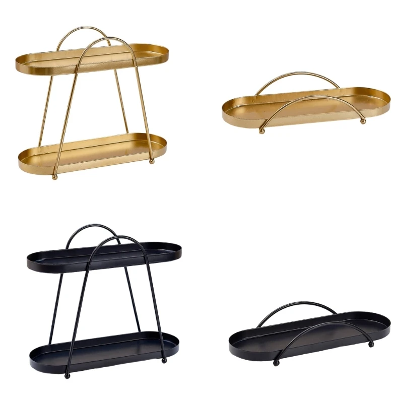 

Modern Storage Rack Tray Convenient Iron Makeup and Jewelry for Professionals and Beauty Enthusiasts Alike Dropship