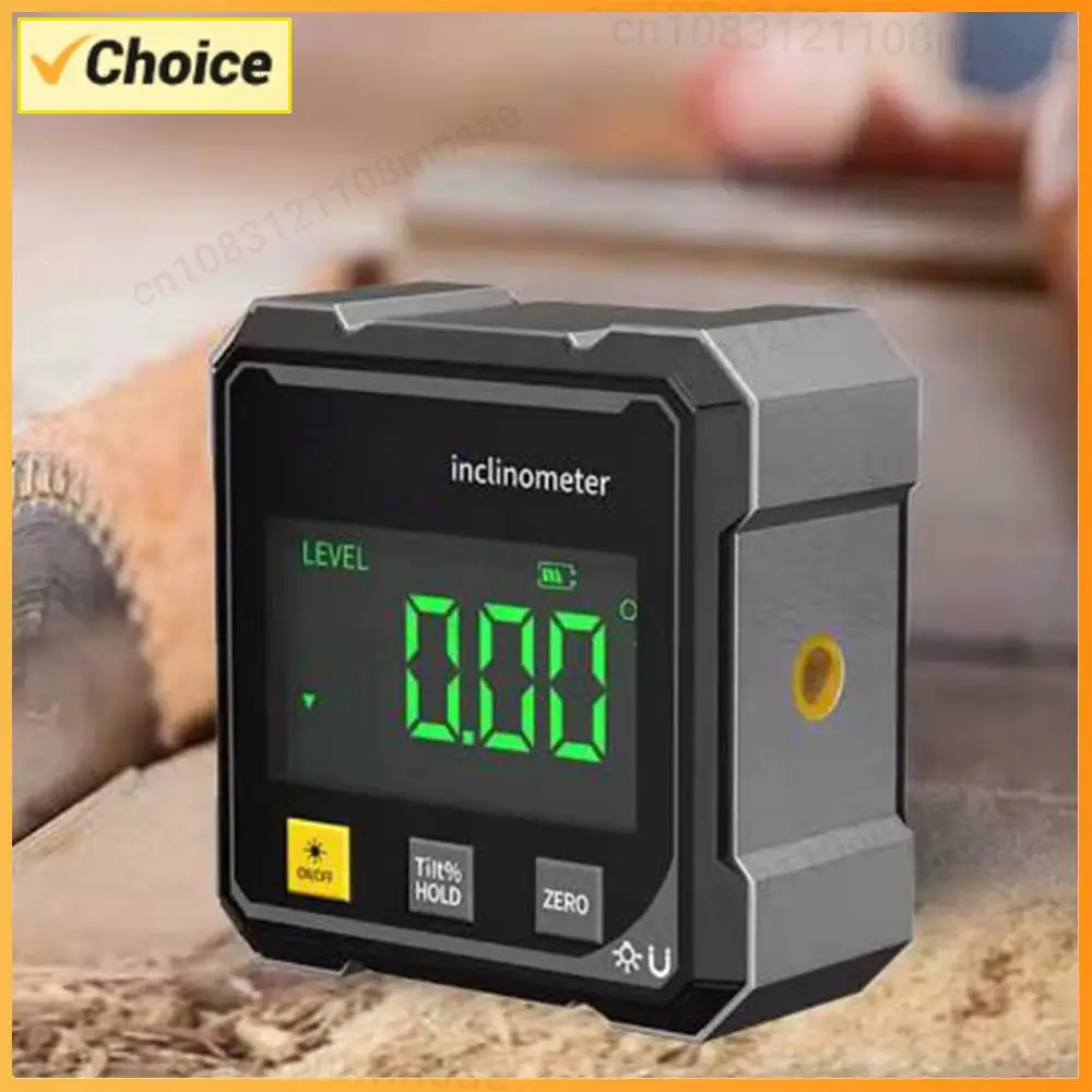 4-Sided Magnetic Inclinometer LED Screen Digital Angle Measure Instrument Table Saw Miter Protractor Woodworking Measuring Tool