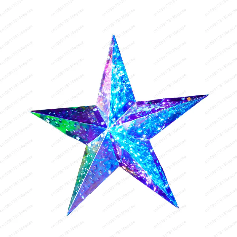 Symphony five-pointed star, Christmas atmosphere set off party decoration, cultural tourism night scene