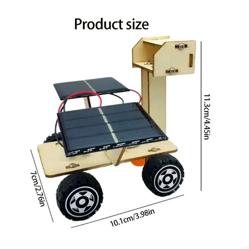 Hölzernes solarbetriebenes Mondauto-Set für Kinder, pädagogisches Spielzeug, praktische Physik-Lernwerkzeug für Schüler – Detail 6