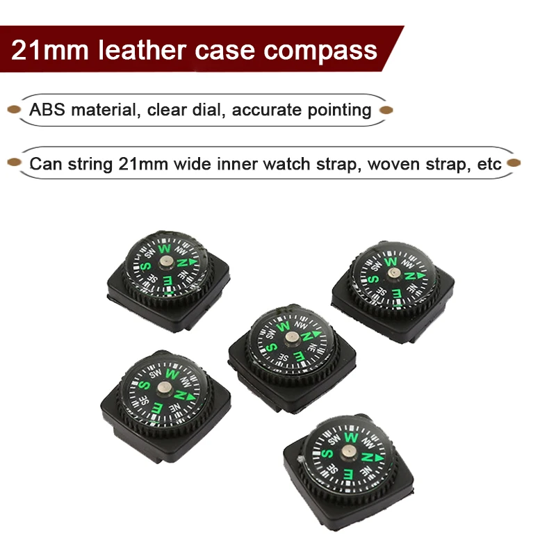 미니 손목밴드 나침반 휴대용 탈부착 가능 야외 캠핑 하이킹 여행 비상 생존 내비게이션 도구