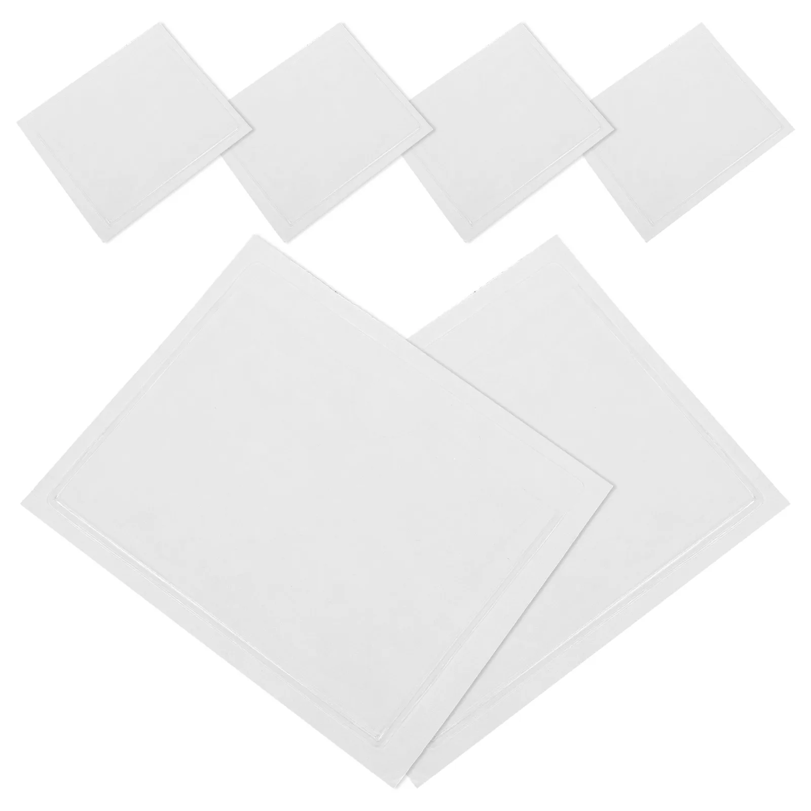 

6 Pcs Self Adhesive Card Holders Clear Plastic Pocket Protectors Price File Label Sleeves Business Index Folder Accessories