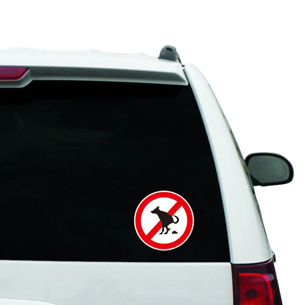 Sign No Dog Sticker Poop Pet Pooping Signs Yard Decal Warning Peeing Pee Waste Lawn Window Allowed Car Dogs Business