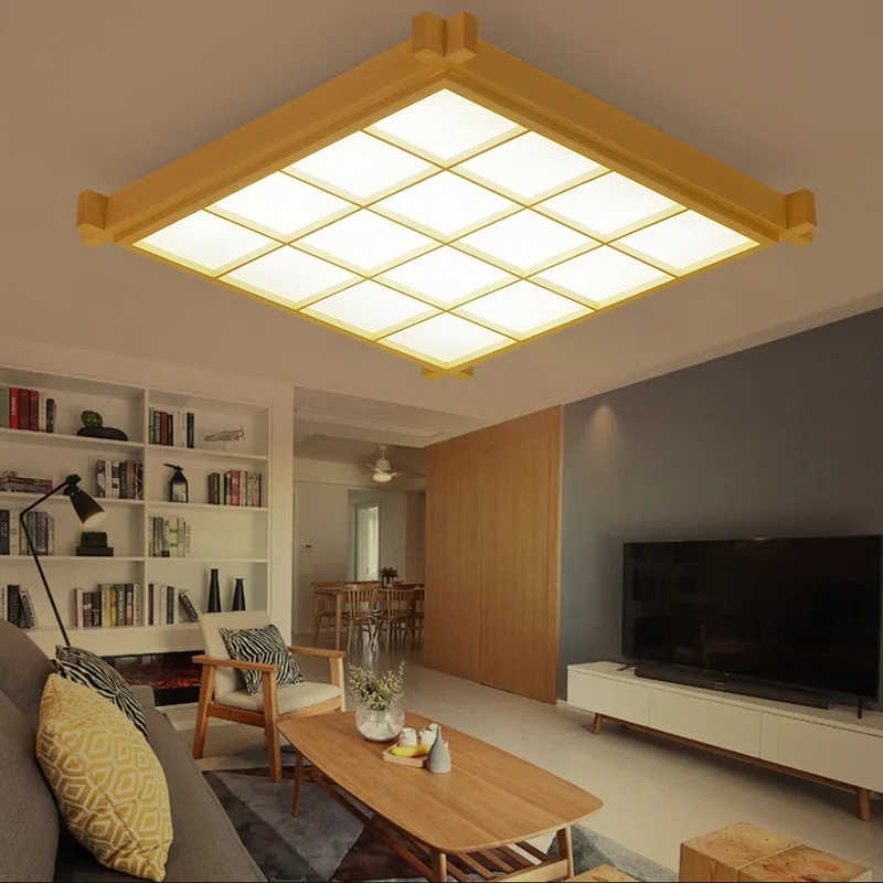 Japanese-style wood LED ceiling lamp Sheepskin cover Ultrathin Tatami bedroom living room study lamps White 38cm 16W AC200-240V