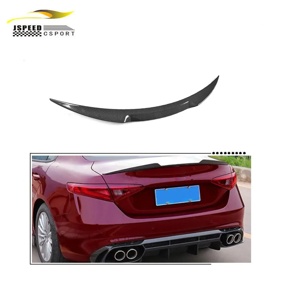 

For Alfa Romeo Giulia sedan 4-door 2017 carbon fiber rear spoiler