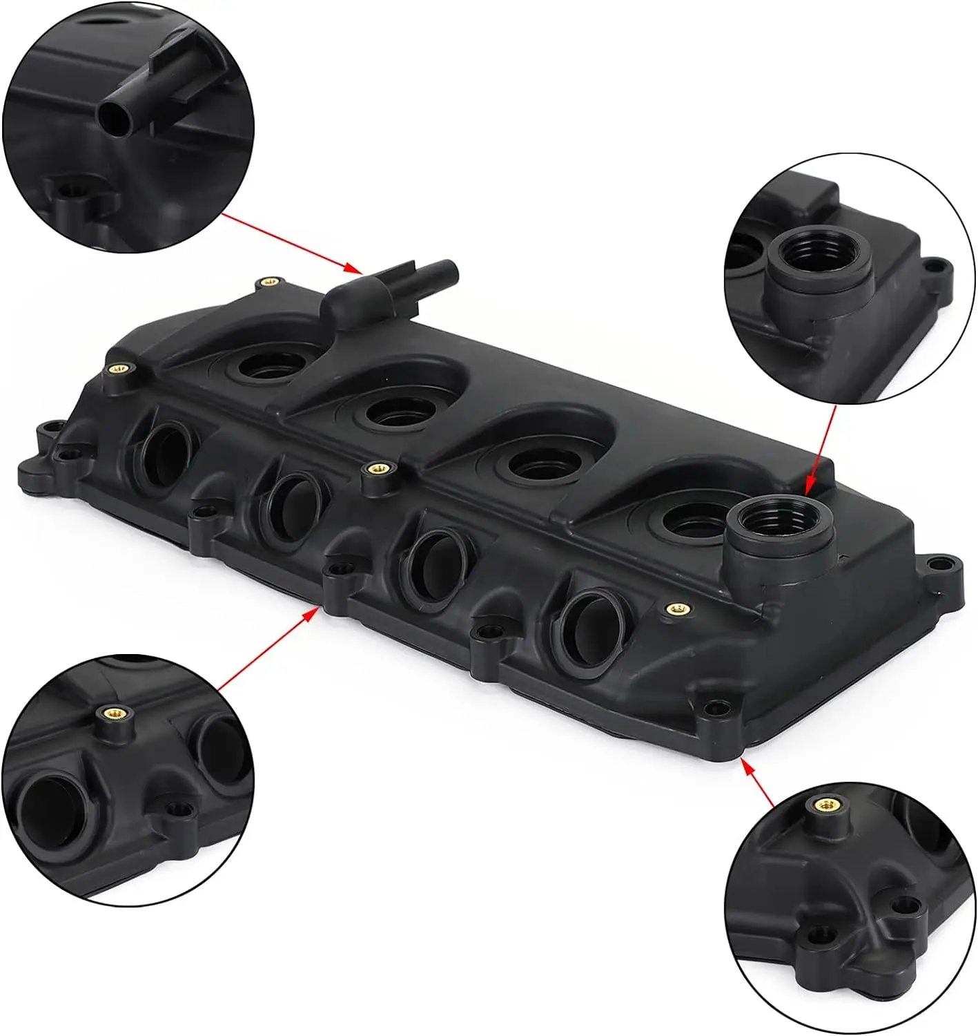 13264-VM00A Engine Valve Cover with Gaskets Car Rocker Valve Cover 13264-VM00A fits for Nissan Navara D22 D40 YD25