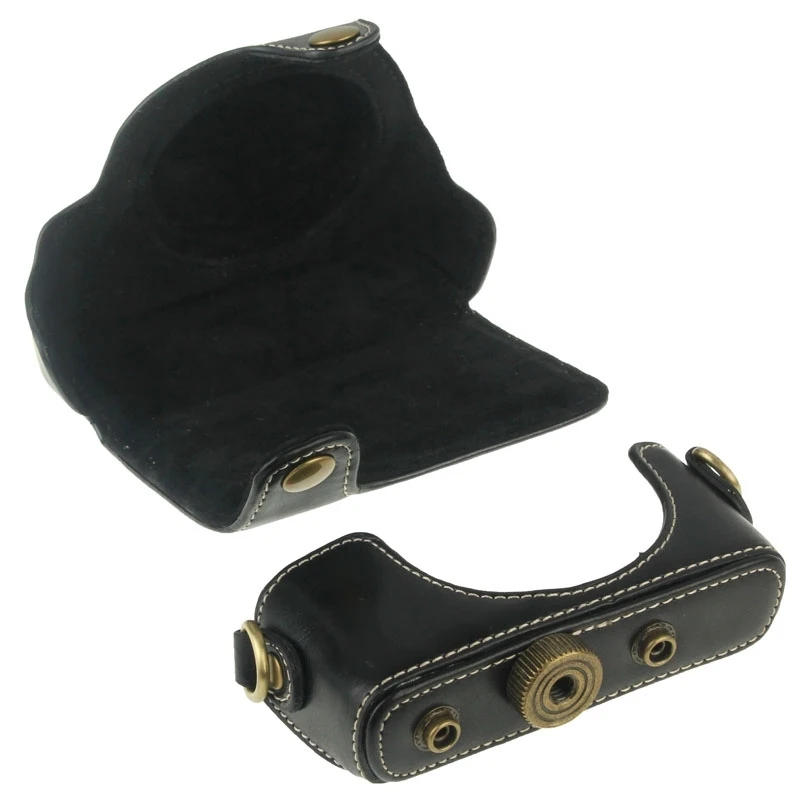 Retro Stijl Cameratas Voor Sony Rx100m3 (Rx 100 Iii)/M4 (Rx100 Iv)/M5 (Rx 100 V) Camera Pu Lederen Beschermhoes Met Riem