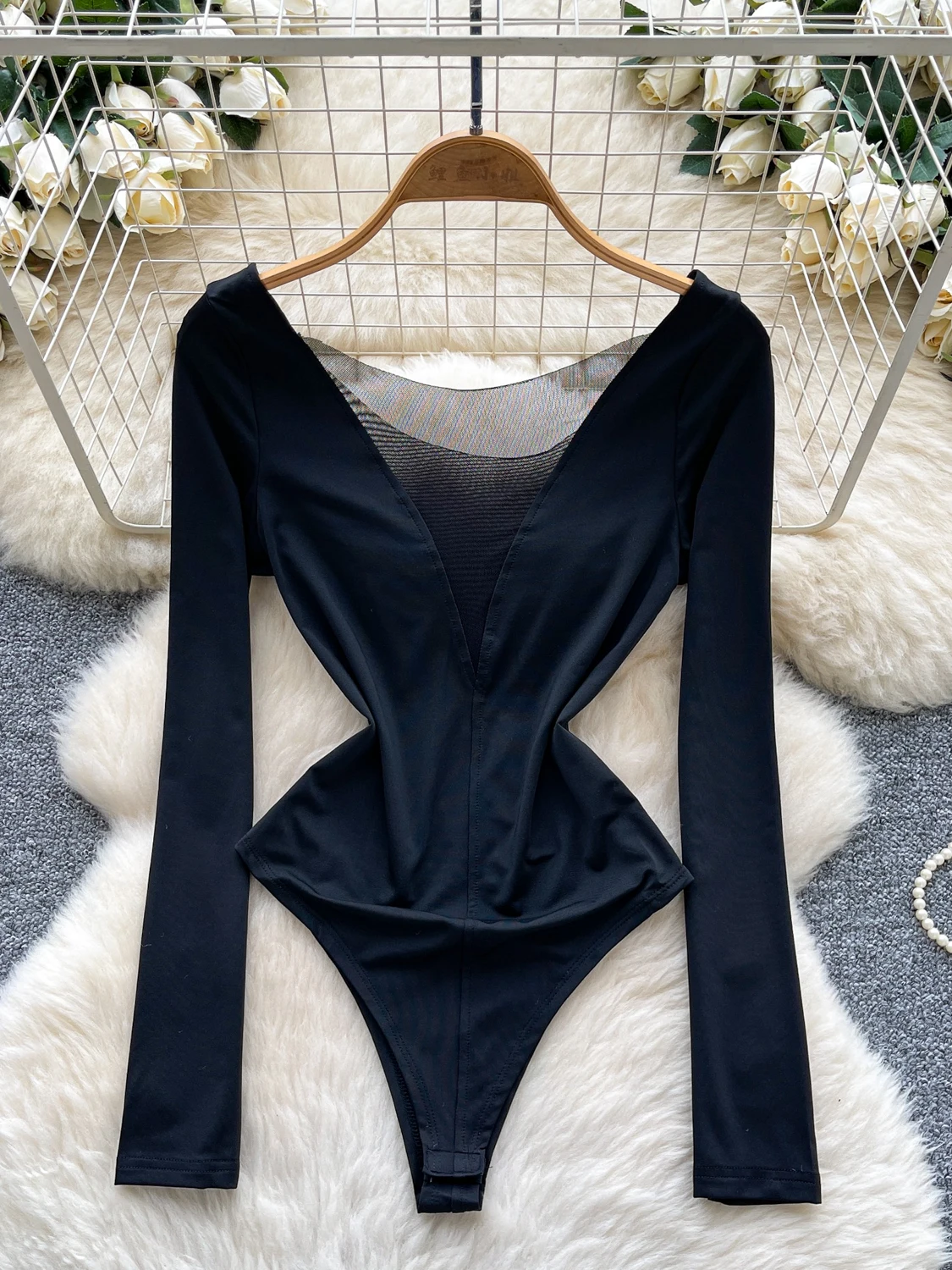 

Pure Desire Spicy Girl See tough Me Лоскутный комбинезон Long Sve Женская утягивающая внутренняя одежда Базовые брюки irt