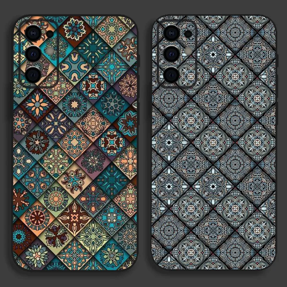 

Colorful pattern mandala ottoman Phone Case For Samsung S24,S21,S22,S23,S30,Ultra,S20,Plus,Fe,Lite,Note,10,9,5G Black Soft Cover