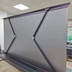 Electric Floor Projector Screen, Automatic Wire Drawing Style, 8K Fresnel Anti Light Screen, Nanomaterials High Chromaticity