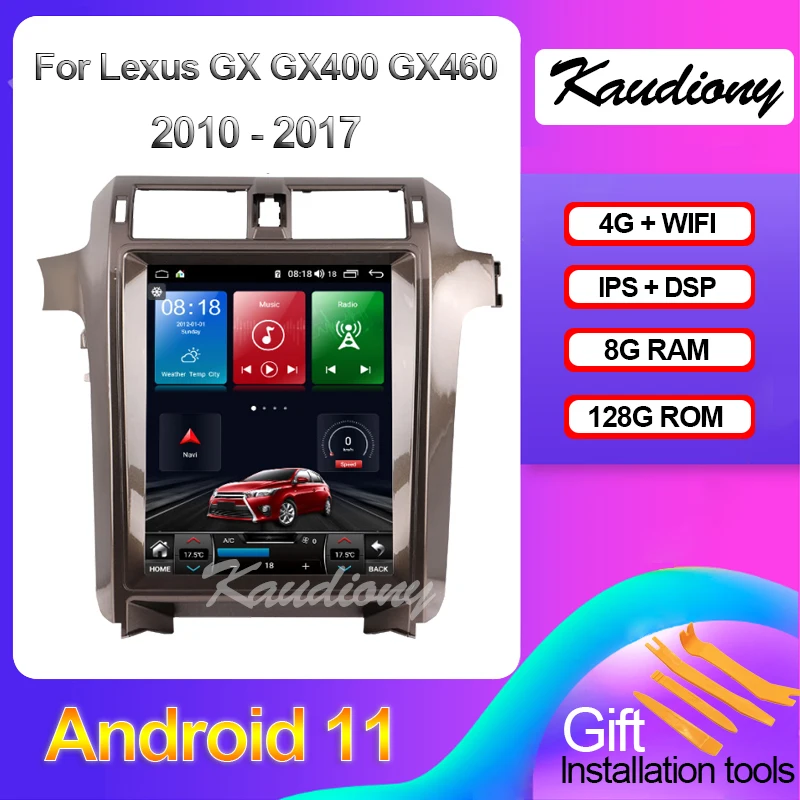 

Kaudiony Tesla Style Android 11 For Lexus GX GX400 GX460 Auto Radio GPS Navigation Car DVD Multimedia Player Stereo 4G 2010-2017