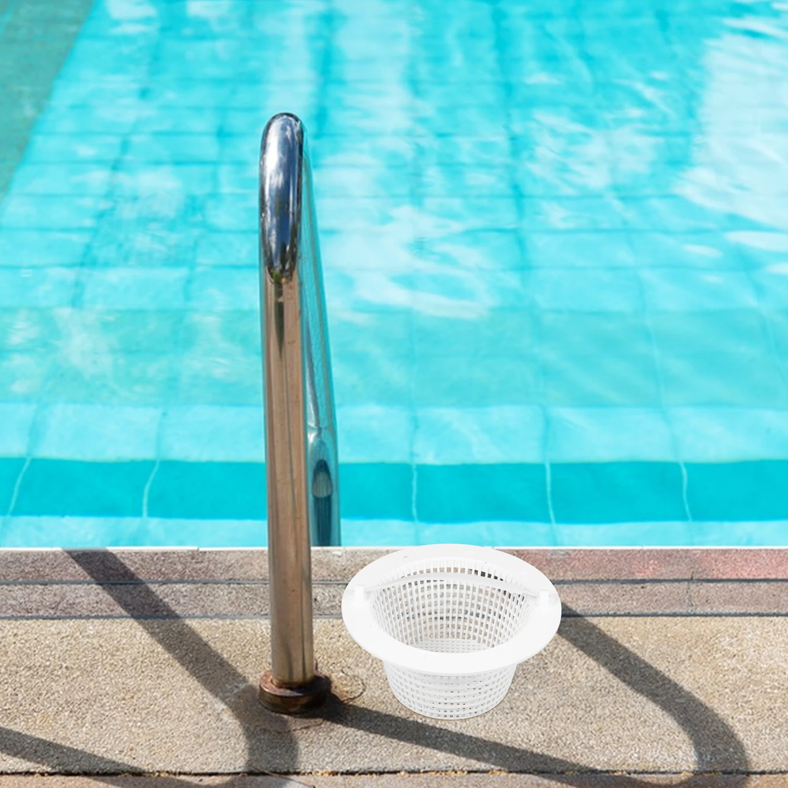 

Plastic Pool Cleaning Skimmer Basket Ear Hooks Filter Basket for Inground Above Ground Pools Debris Strainer Cleaner