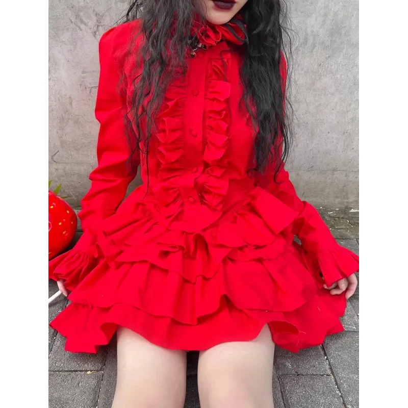 CyOosaki Nana Cosplay Costume Nana Red Dress Women Girls Halloween Carnival Party Outfit