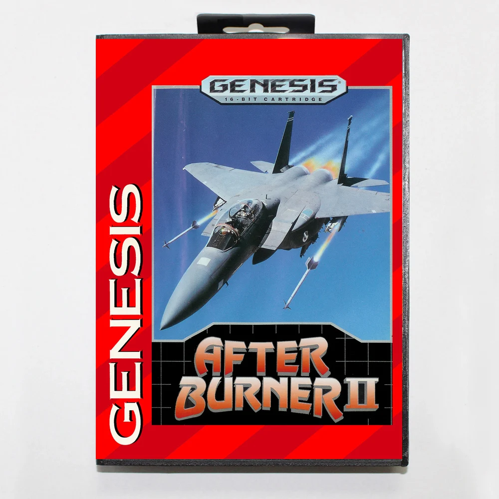 

After Burner II MD Game Card with Custom US Box for 16 Bit Sega Megadrive Genesis Console