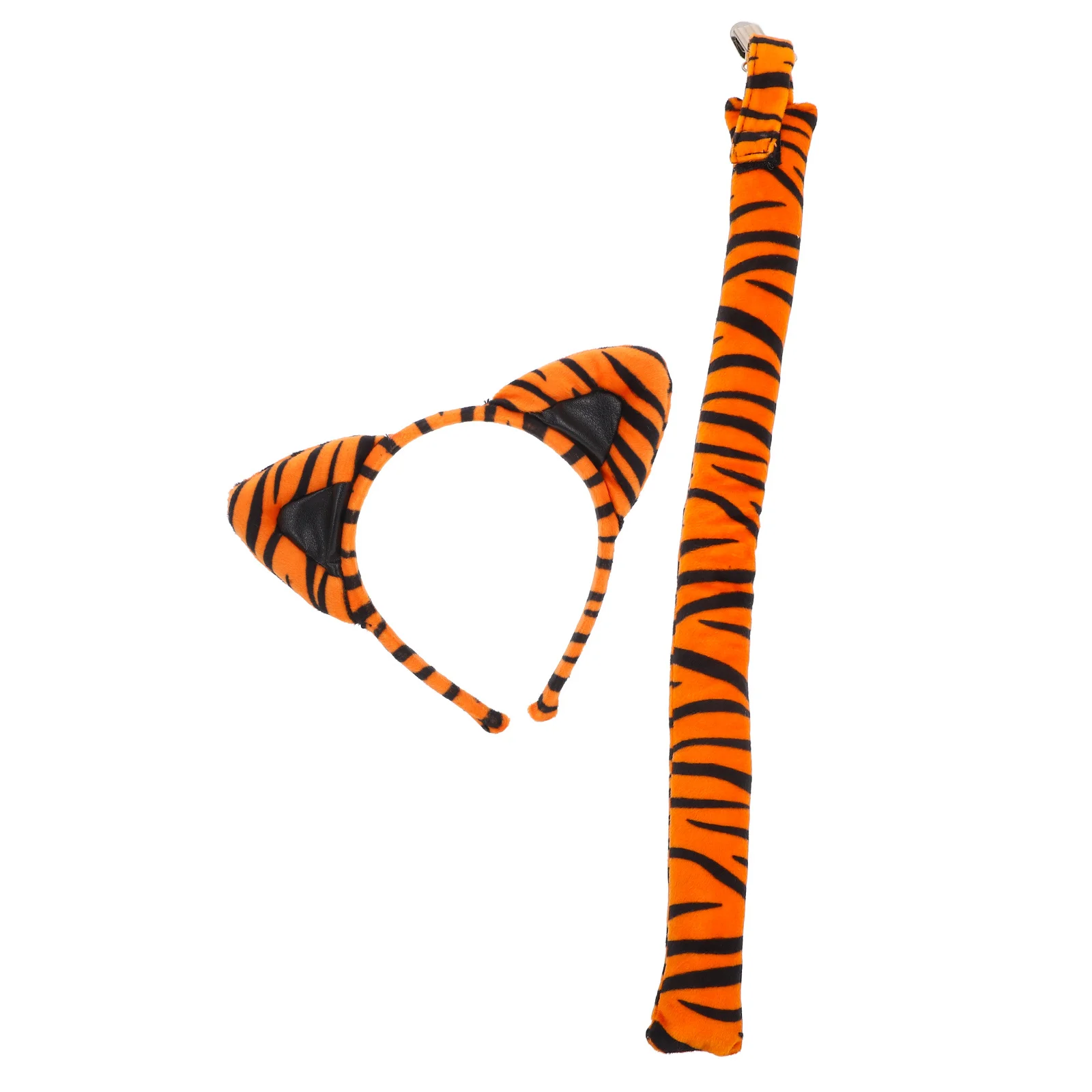 1 ensemble de bandeau et queue oreilles de tigre, ensemble de costumes, thème Animal Unique, accessoire de fête Cosplay pour Halloween, jeu de rôle habillé