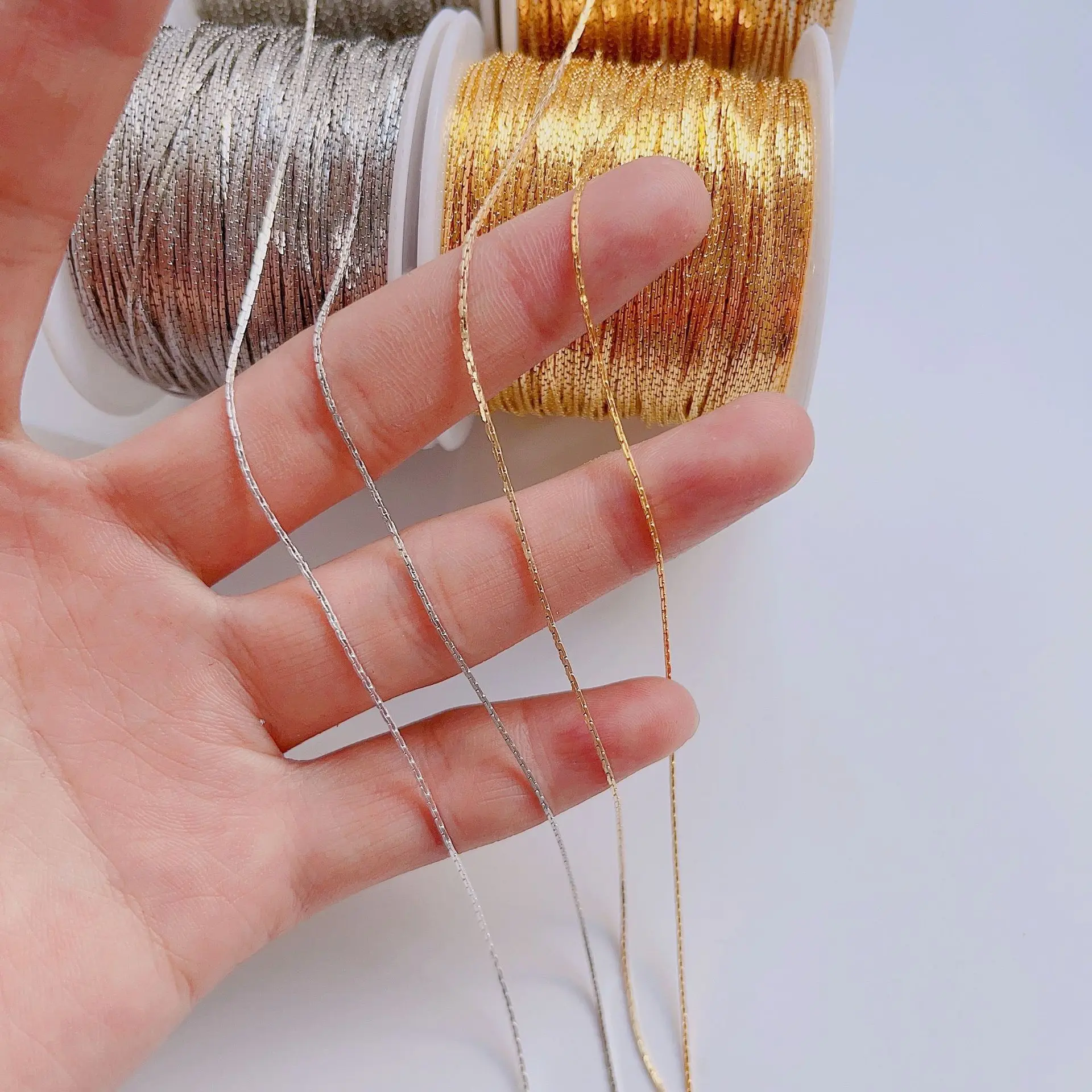 New 5 Meters/lot Gold/Silver Plated Necklace Chain for Jewelry Making Findings DIY Necklace Chains Materials Handmade Supplies