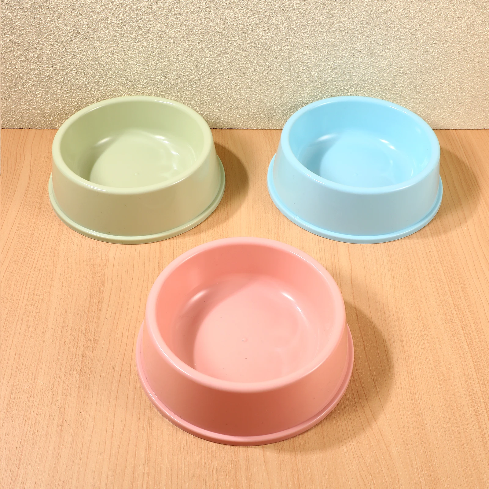 

3 Pcs Plastic Dog Bowl Food Feeder Animal Dish Container for Pet Bowls Small Dogs Cat