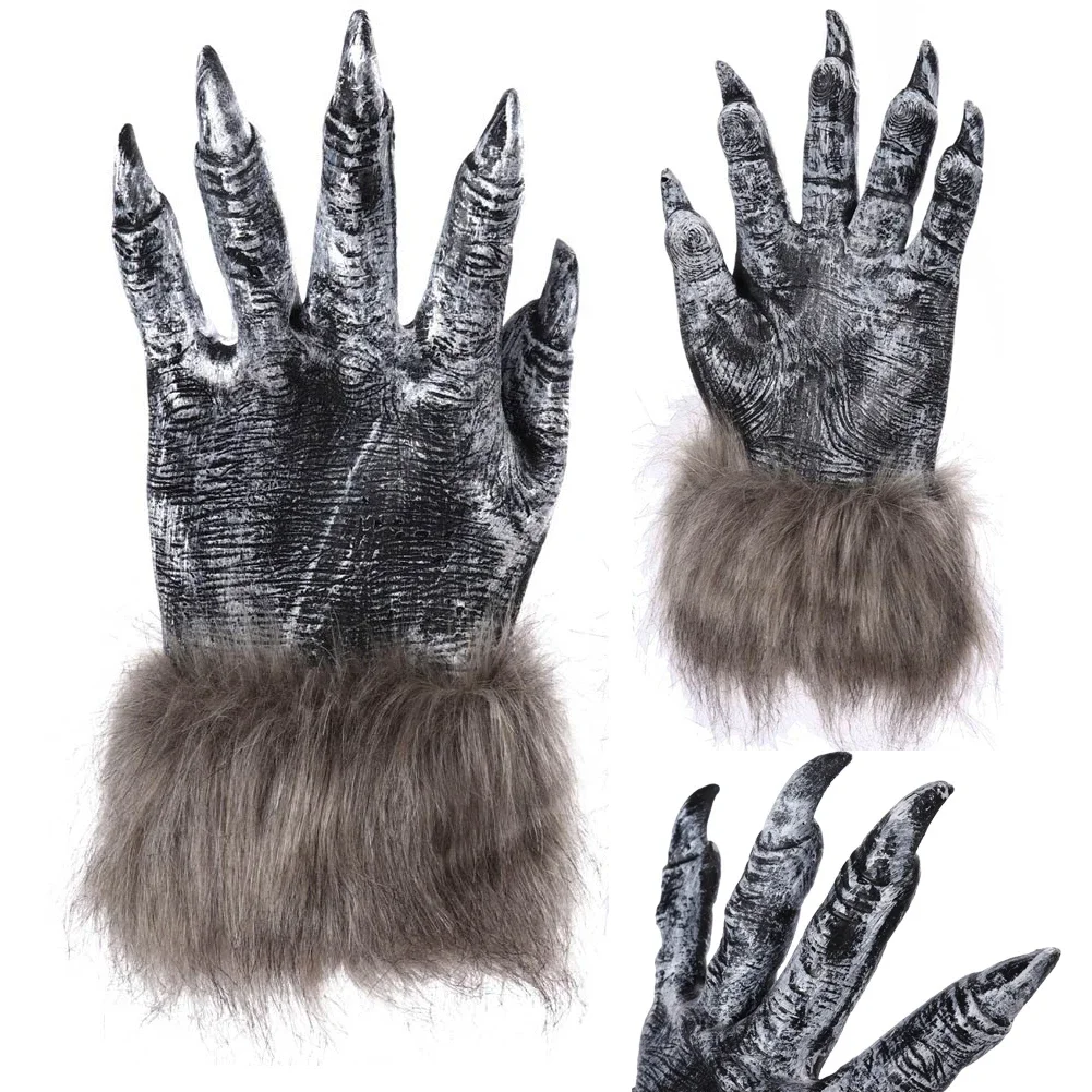 Horror Werwolf Handschuhe Krallen Tier Wolf Bühne Cosplay Fantasy Kostüm Zubehör Männer Rollenspiel Fantasia Requisiten Party Dekor
