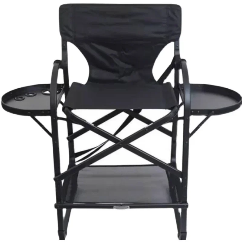 Aluminum Alloy Folding Makeup Chair Tall Director Professional Hair Chair Outdoor Camping Portable Chair Durable Seating