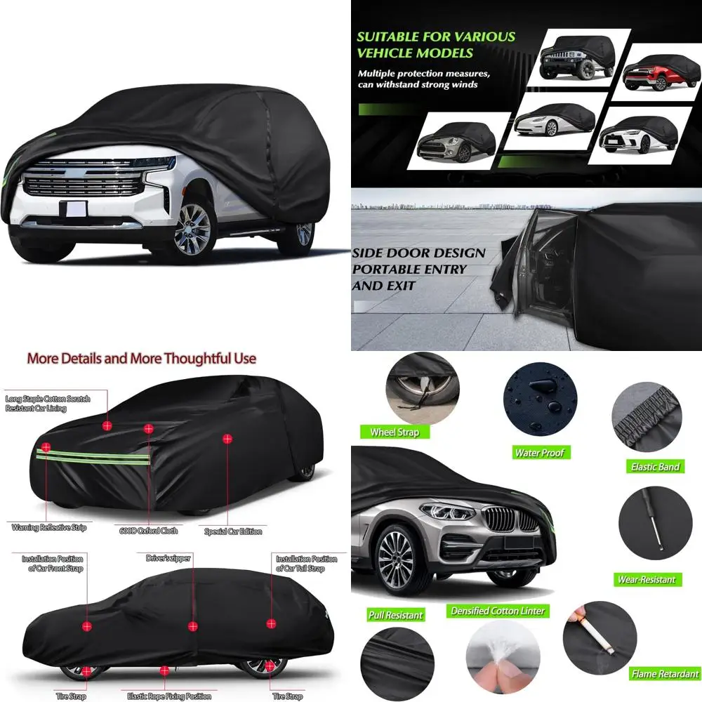 

Всепогодный сверхмощный 16-слойный универсальный автомобильный чехол — водонепроницаемый, защита от ультрафиолета, пыленепроницаемый, подходит для наружного и внутреннего использования