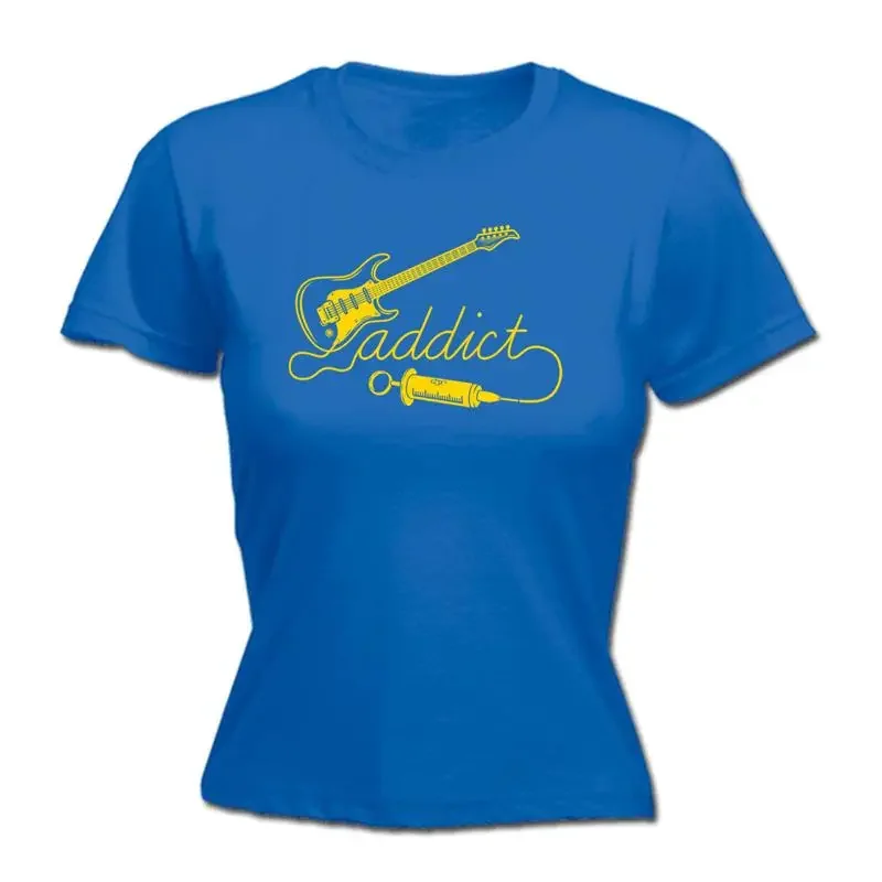 Guitar Addict Music Womens T Shirt Funny Novelty Gift