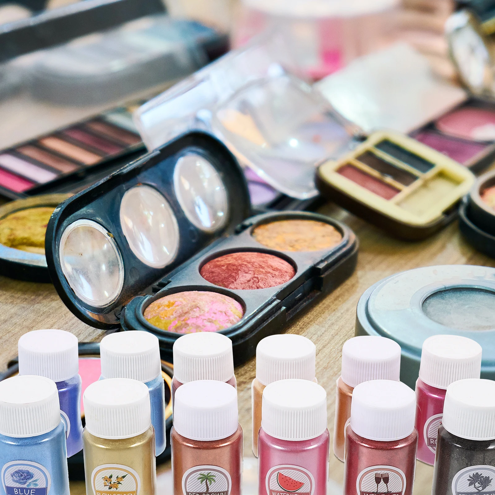 

Mica For Diy Resin Crafting Supplies Pigment Powder Epoxy Art Nail Art Cosmetics Drawing Materials