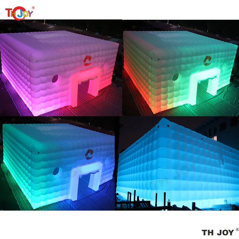 

8x6m Large White Inflatable Air Cube Tent Outdoor Party Inflatable Led Light Tent Portable Nightclub Marquee Tent