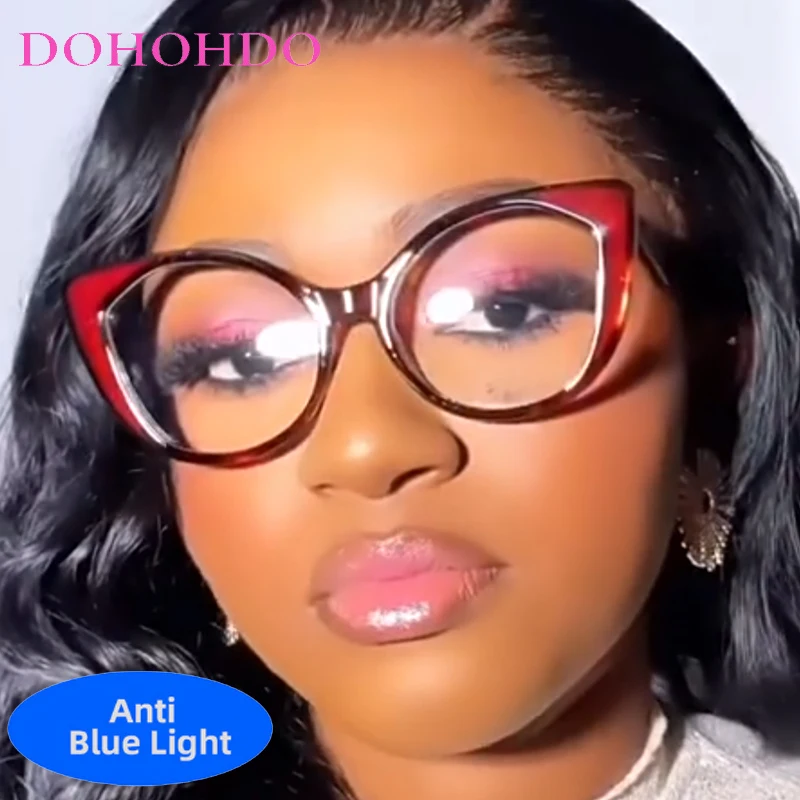 

TR90 Trendy Luxury Assorted Colors Cat Eye Big Frame Anti Blue Light Glasses Women Men Designer Optical Eyeglasses Lentes Очк
