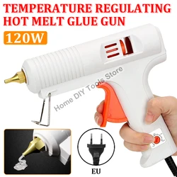 120W Hot Melt Glue Gun Adjustable Temperature Indusrial Adhesive Hot Gun Electric Heat Temperature Gun Repair Tool