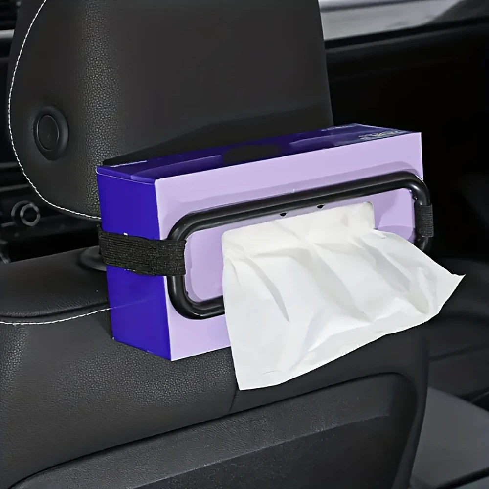 Car Sun Visor Tissue Holder - Adjustable Strap, Easy-To-Use Clip Design, Securely Stores Tissues In Your Vehicle