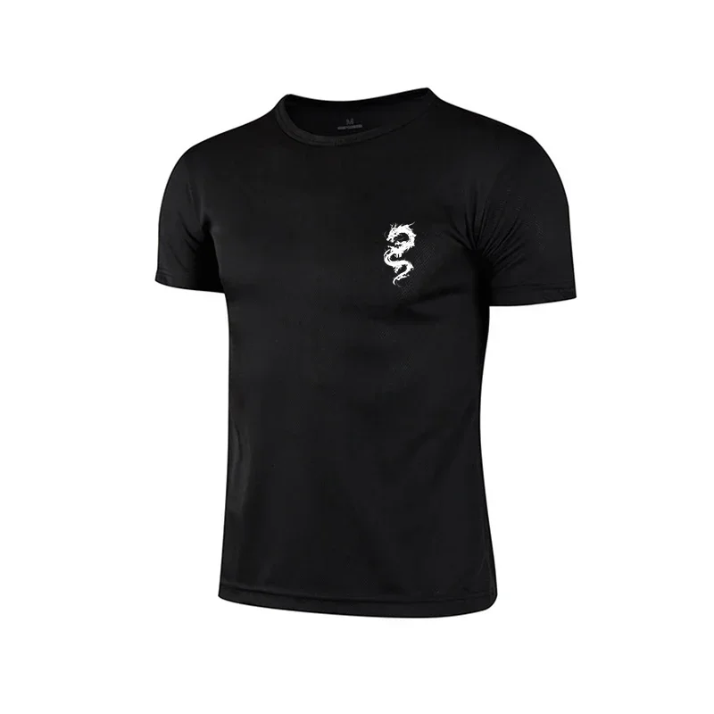 Summer New Men's Simple Quick Dry Moisture Wicking Compression T-Shirt Soccer Jersey Running Jogging Athletic Gym Training Top