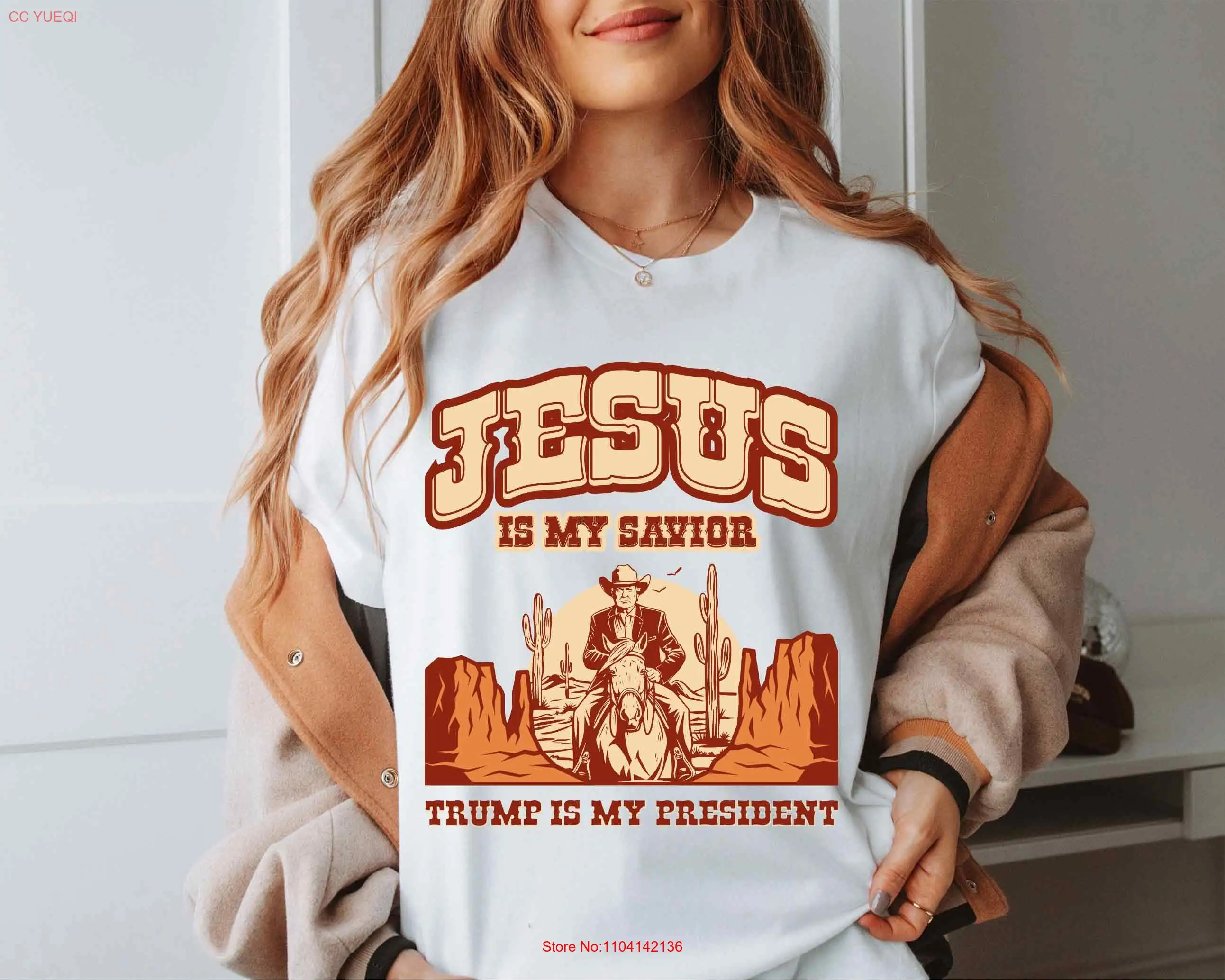 Donald Trump T Shirt Jesus is My Savior PresidenT 2024 Won Winner long or short sleeves