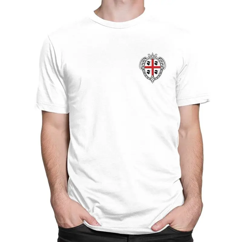 Custom Coat Of Arms Of Sardinia Flag T Shirts Short Sleeves Cotton Tshirt Streetwear T-shirt Leisure Italy Sardegna Tee Clothes