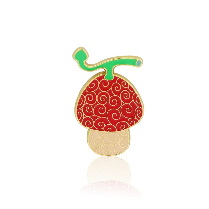 Anime One Piece Devil Fruit Peripheral Brooch Lapel Pin Suitable for Backpack Enamel Brooch Children Student Clothing Decoration