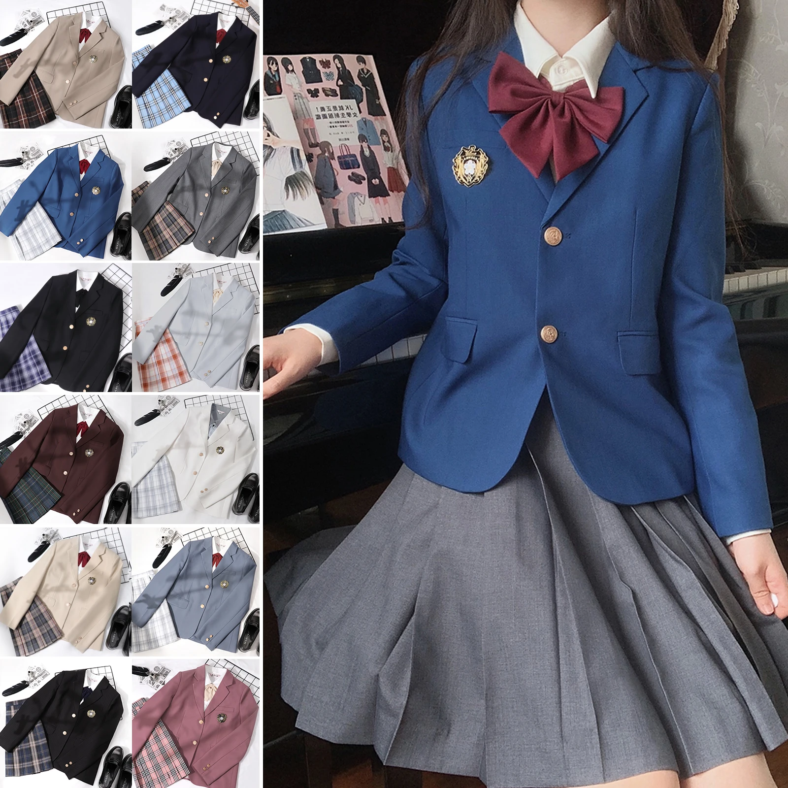 

Куртка Sakura Fly 7 Colors Original для женщин, школьная/университетская, цветная, с цветочным принтом, цвета прусской сини, из качественного полиэстера