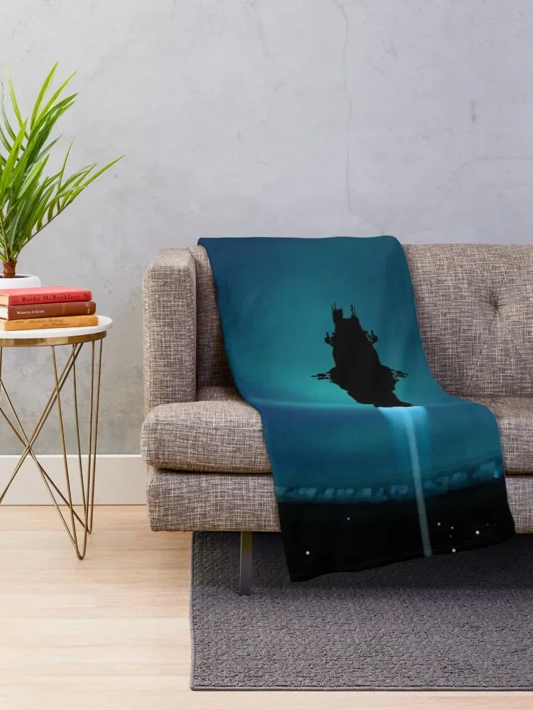 Rocinante Silhouette Poster Throw Blanket